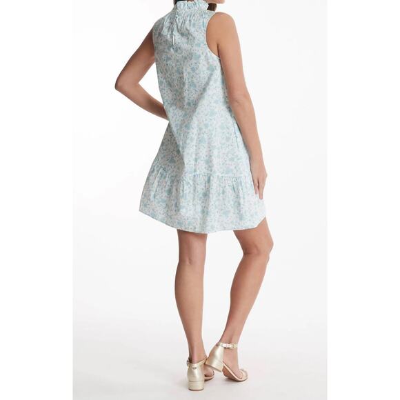 Tyler Boe Poppy Slvls Bottom Ruffle Toile Dress In Multi - Picture 3 of 10